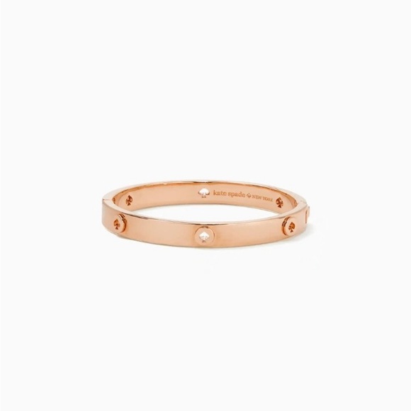 kate spade Jewelry - KATE SPADE Spot the Spade Hinged Bangle Gold